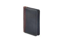 Load image into Gallery viewer, Leather Passport Holder - Black &amp; brandy - Tailor Your Story
