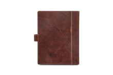 Load image into Gallery viewer, Leather Folder with button and flap-  Brandy - Tailor Your Story
