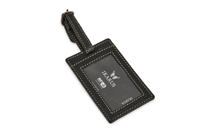 Leather Luggage Tag - Black - Tailor Your Story