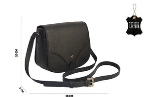 Leather Sling Bag - Black - Tailor Your Story