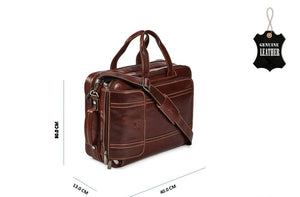 Multipurpose Convertible Leather Bag - Brandy - Tailor Your Story