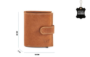 Men's Vertical Wallet with Flap | Honey | 100% Genuine Leather - Tailor Your Story