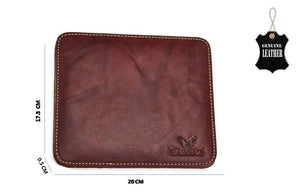 Mouse Pad -  Square - Pure Leather - Brandy - Tailor Your Story