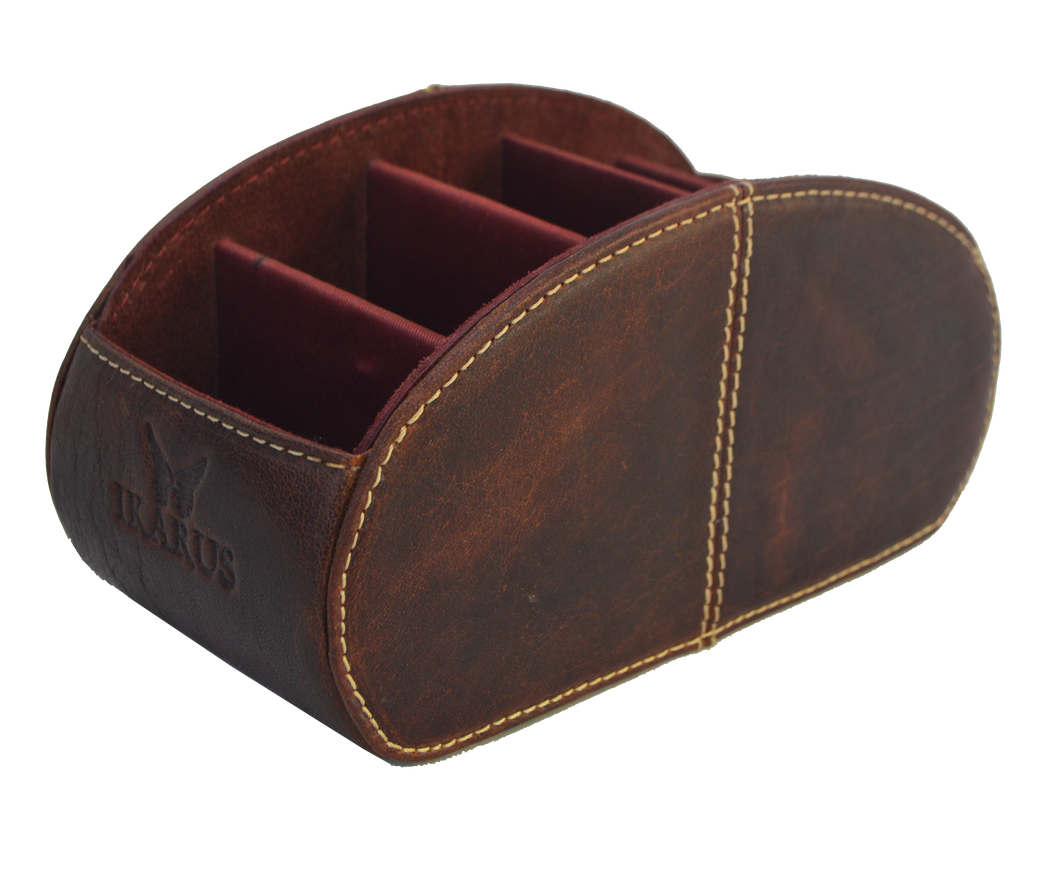 Leather Pen Stand - Pure Leather - Brandy - Tailor Your Story