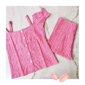 Pink Striped Co-ord Set - Tailor Your Story
