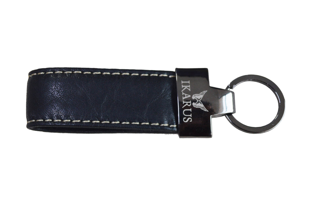 Single Ring Leather Key Chain - Black - Tailor Your Story