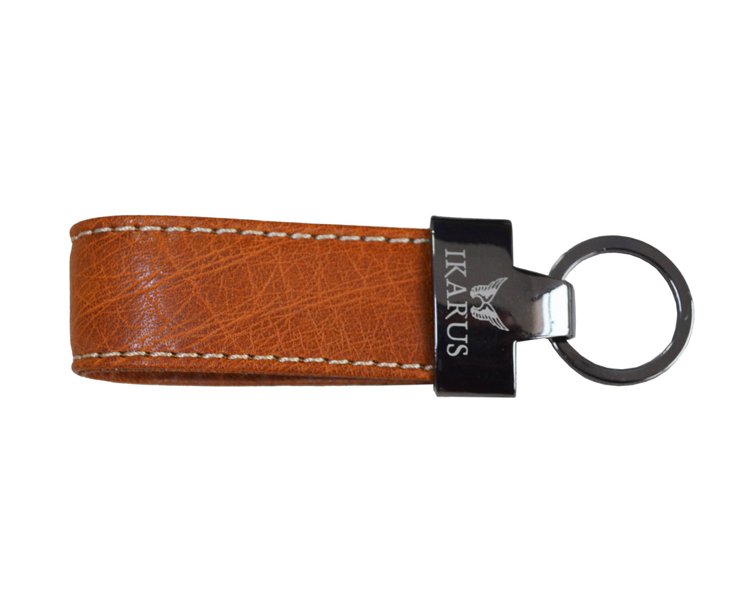 Single Ring Leather Key Chain - Honey - Tailor Your Story